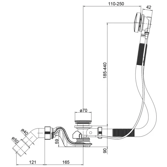 OTTOFOND Ab-/Überlaufgarnitur »Ab-/Überlaufgarnitur Zu Porta/Space«, Ø: 40/50 Mm, Kunststoff 2 OTTOFOND Ab-/Überlaufgarnitur »Ab-/Überlaufgarnitur Zu Porta/Space«, Ø: 40/50 Mm, Kunststoff – Bild 2