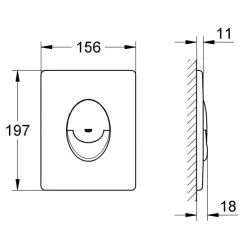 GROHE WC Drückerplatte »Start«, Silberfarben -Sanitärinstallation Verkäufe unnamed file 100