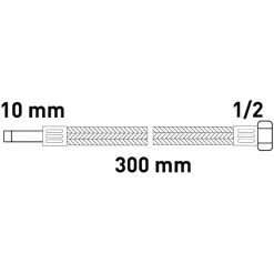 WELLWATER Flexschlauch, Länge: 0,3 M, Edelstahl -Sanitärinstallation Verkäufe unnamed file 1317