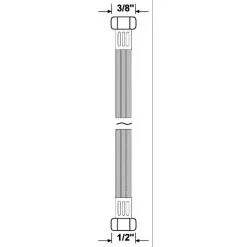 WELLWATER Flexschlauch, Länge: 0,5 M, Edelstahl -Sanitärinstallation Verkäufe unnamed file 1331