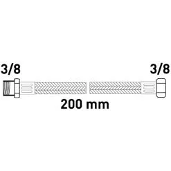 WELLWATER Flexschlauch, Länge: 0,2 M, Edelstahl -Sanitärinstallation Verkäufe unnamed file 1359