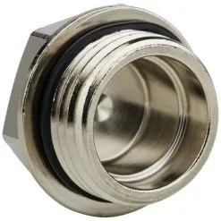 SANITOP-WINGENROTH Gewindestopfen, Messing, Silberfarben, 1/2"