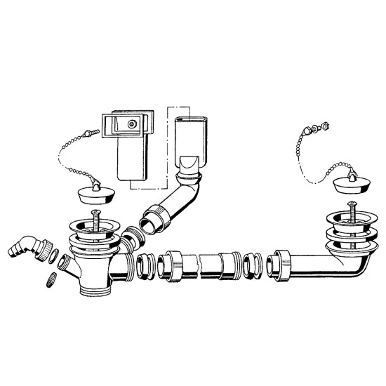WELLWATER Ab-/Überlaufgarnitur, Kunststoff, Typ: 1 1/2" AG 2 WELLWATER Ab-/Überlaufgarnitur, Kunststoff, Typ: 1 1/2" AG – Bild 2