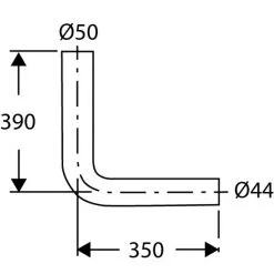 SANITOP-WINGENROTH Spülbogen, Kunststoff, Ø 50 X Ø 44 Mm -Sanitärinstallation Verkäufe unnamed file 1424