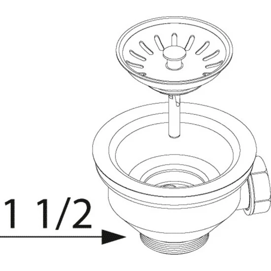 WELLWATER Körbchenventil, Kunststoff, Typ: 1 1/2" AG X Ø 114 Mm 2 WELLWATER Körbchenventil, Kunststoff, Typ: 1 1/2" AG X Ø 114 Mm – Bild 2