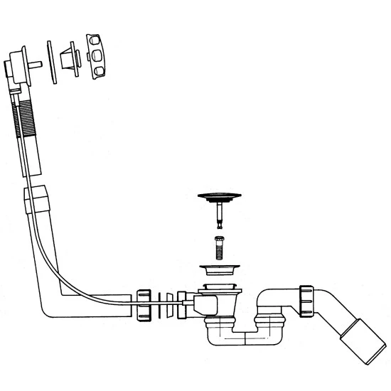 WELLWATER Excenter-Wannengarnitur, Kunststoff, Typ: 1 1/2" AG X Ø 40/50 Mm 4 WELLWATER Excenter-Wannengarnitur, Kunststoff, Typ: 1 1/2" AG X Ø 40/50 Mm – Bild 4