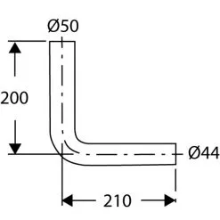SANITOP-WINGENROTH Spülbogen, Kunststoff, Ø 44 X Ø 50 Mm -Sanitärinstallation Verkäufe unnamed file 1460