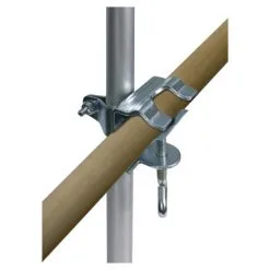 TRIXIE Geländer-Klemme, Mit Teleskopstange, Aluminium | Verzinkt, Silber