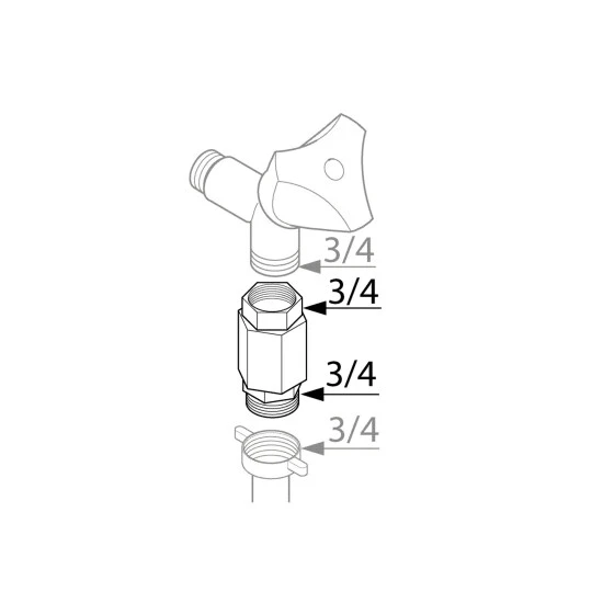 WELLWATER Durchlaufbelüfter, Messing 2 WELLWATER Durchlaufbelüfter, Messing – Bild 2