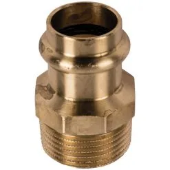 SANITOP-WINGENROTH Press-Übergangsnippel, Rotguss