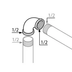 WELLWATER Winkel, Messing 4 WELLWATER Winkel, Messing -Sanitärinstallation Verkäufe unnamed file 1777