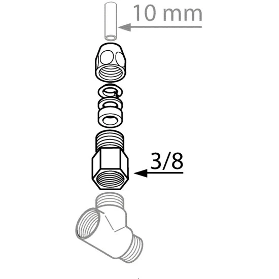 WELLWATER Quetschverschraubung, Messing 2 WELLWATER Quetschverschraubung, Messing – Bild 2