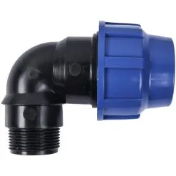 CORNAT Winkel Für PE-HD-Rohr, Polypropylen (PP), Blauschwarz