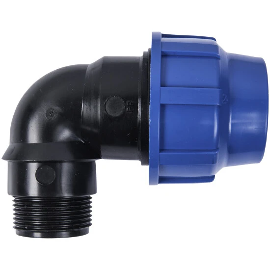 CORNAT Winkel Für PE-HD-Rohr, Polypropylen (PP), Blauschwarz 1 CORNAT Winkel Für PE-HD-Rohr, Polypropylen (PP), Blauschwarz