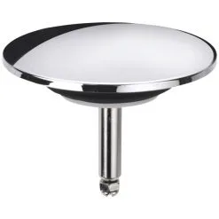 WELLWATER Abflussstopfen, Messing, Verchromt