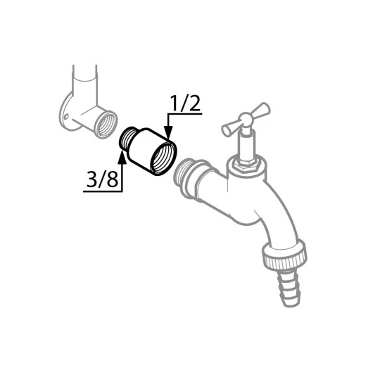 WELLWATER Reduzierstück, Messing 2 WELLWATER Reduzierstück, Messing – Bild 2