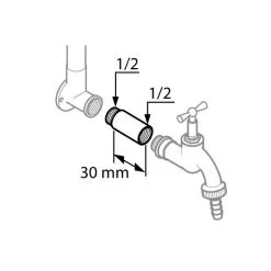 WELLWATER Hahnverlängerung, Messing -Sanitärinstallation Verkäufe unnamed file 1906