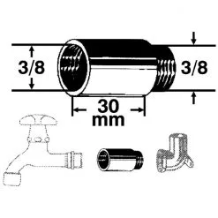 WELLWATER Hahnverlängerung, Messing -Sanitärinstallation Verkäufe unnamed file 2037