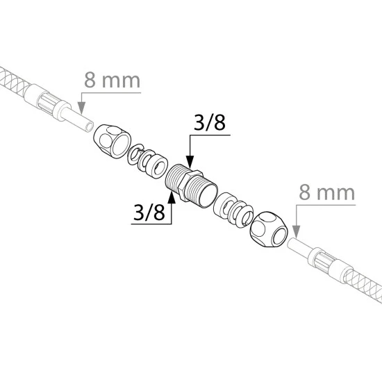 WELLWATER Kupplung, Messing 2 WELLWATER Kupplung, Messing – Bild 2