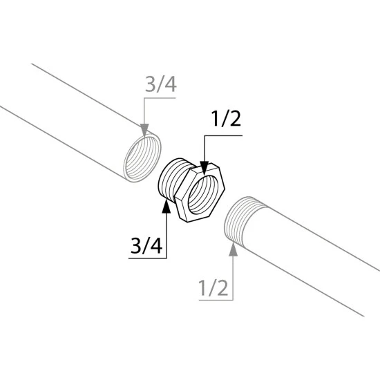 WELLWATER Reduzierstück, Messing 2 WELLWATER Reduzierstück, Messing – Bild 2