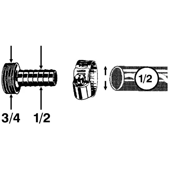 WELLWATER Vaterteil, Messing 2 WELLWATER Vaterteil, Messing – Bild 2