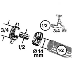 WELLWATER Schlauchverschraubung, Messing -Sanitärinstallation Verkäufe unnamed file 2098