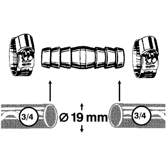 WELLWATER Schlauchverbinder, Messing 2 WELLWATER Schlauchverbinder, Messing – Bild 2