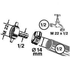 WELLWATER Schlauchverschraubung, Messing 3 WELLWATER Schlauchverschraubung, Messing -Sanitärinstallation Verkäufe unnamed file 2158