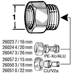 WIROFLEX® Schraubsystem, Messing -Sanitärinstallation Verkäufe unnamed file 2356