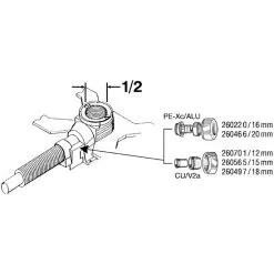WIROFLEX® Anschlussdose, Kunststoff/messing