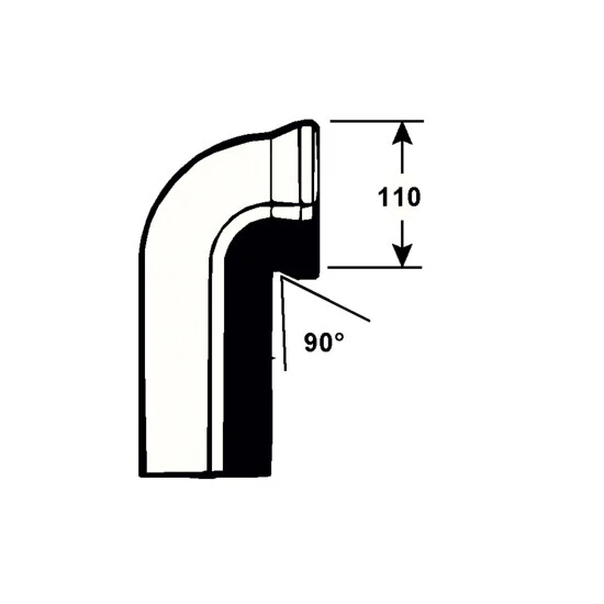 CORNAT Ablaufbogen, Kunststoff, 110mm 1 CORNAT Ablaufbogen, Kunststoff, 110mm