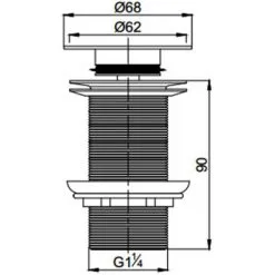 SPA AMBIENTE Ablaufventil, Messing, 41,9mm (1 1/4") -Sanitärinstallation Verkäufe unnamed file 260