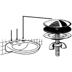 WELLWATER Hahnlochstopfen, Metall, Chromfarben -Sanitärinstallation Verkäufe unnamed file 2614