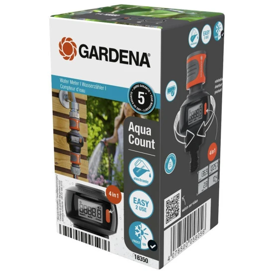 GARDENA Wasserzähler, Länge: 5,4 Cm, Kunststoff, Schwarz-orange 4 GARDENA Wasserzähler, Länge: 5,4 Cm, Kunststoff, Schwarz-orange – Bild 4