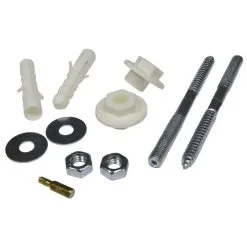 WELLWATER Waschtischbefestigung, Metall, Silberfarben|weiß