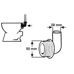 CORNAT Winkel-Spülrohrverbinder, Gummi, Weiß, 28_32mm|55mm -Sanitärinstallation Verkäufe unnamed file 2841