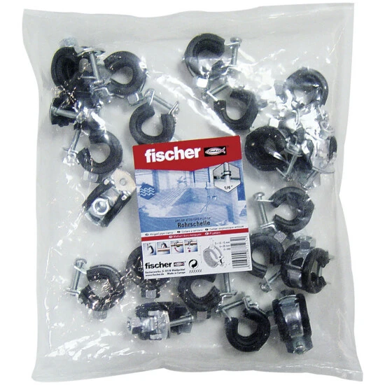 FISCHER Gelenk-Rohrschelle »FGRS Plus«, M 8, Galvanisierter Stahl 1 FISCHER Gelenk-Rohrschelle »FGRS Plus«, M 8, Galvanisierter Stahl