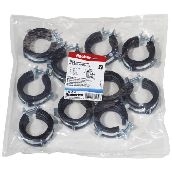 FISCHER Gelenk-Rohrschelle »FGRS Plus«, M 8, Galvanisierter Stahl 1 FISCHER Gelenk-Rohrschelle »FGRS Plus«, M 8, Galvanisierter Stahl