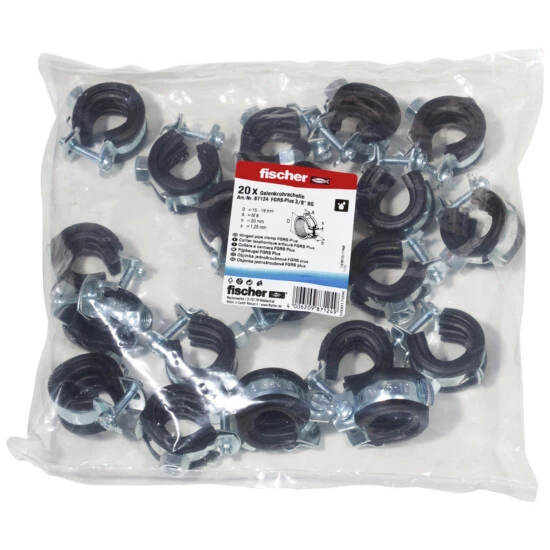 FISCHER Gelenk-Rohrschelle »FGRS Plus«, M 8, Galvanisierter Stahl 1 FISCHER Gelenk-Rohrschelle »FGRS Plus«, M 8, Galvanisierter Stahl
