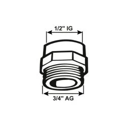 CORNAT Übergangsstück, Messing, Innengewinde: 1/2" -Sanitärinstallation Verkäufe unnamed file 3041