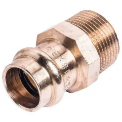 CORNAT Press-Übergangsnippel, Rotguss