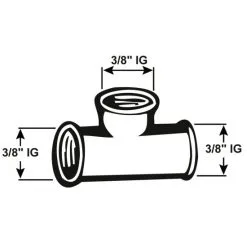 CORNAT T-Stück, Messing, Innengewinde: 3/8" -Sanitärinstallation Verkäufe unnamed file 3054
