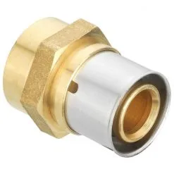 CORNAT Pressübergang, Messing/Edelstahl, Innengewinde: 3/4"