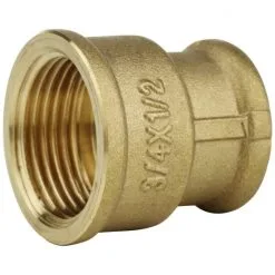 WELLWATER Reduziermuffe, Messing, Innengewinde: 3/4"/1/2"