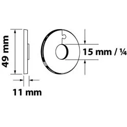 WELLWATER Scharnierrosette, Kunststoff -Sanitärinstallation Verkäufe unnamed file 3205