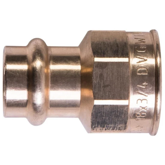 CORNAT Press-Übergangsmuffe, Rotguss, Innengewinde: 3/4" 1 CORNAT Press-Übergangsmuffe, Rotguss, Innengewinde: 3/4"