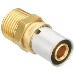 CORNAT Pressübergang, Messing/Edelstahl