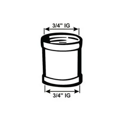 CORNAT Muffe, Messing, Innengewinde: 3/4" -Sanitärinstallation Verkäufe unnamed file 3311