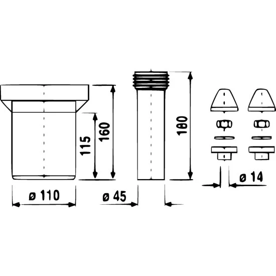 SANITOP-WINGENROTH Anschlussrohr, Weiß 3 SANITOP-WINGENROTH Anschlussrohr, Weiß – Bild 3