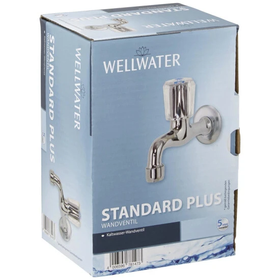 WELLWATER Wandventil »STANDARD PLUS«, Messing, Glänzend, ½" 2 WELLWATER Wandventil »STANDARD PLUS«, Messing, Glänzend, ½" – Bild 2